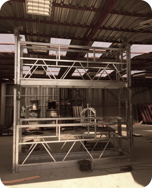 Double deck swing stage