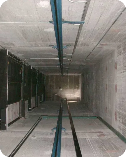 Elevator shaft swing stage