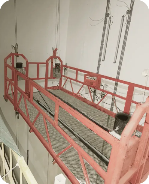 Elevator shaft swing stage