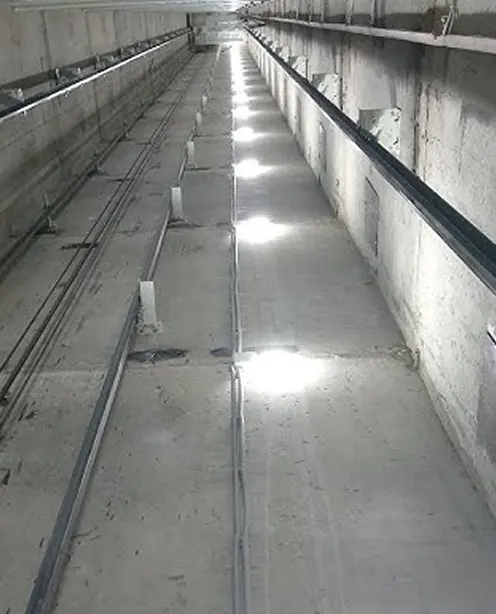 Elevator shaft swing stage